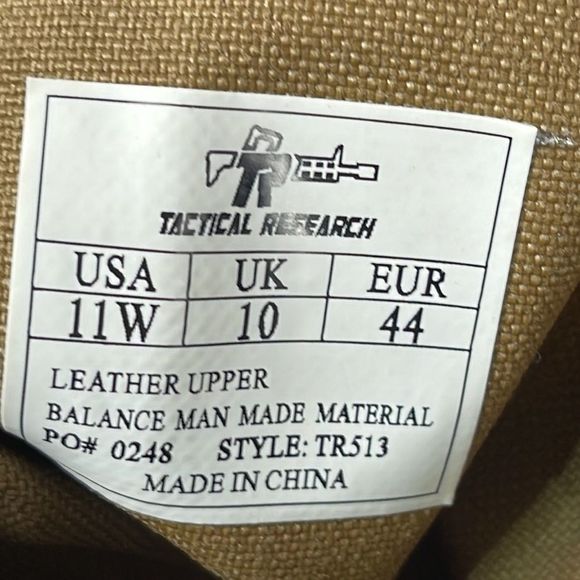 Boots Tactical Research TR315 Flyweight Boots NEw With Tags Size 11 Mens - Picture 7 of 10